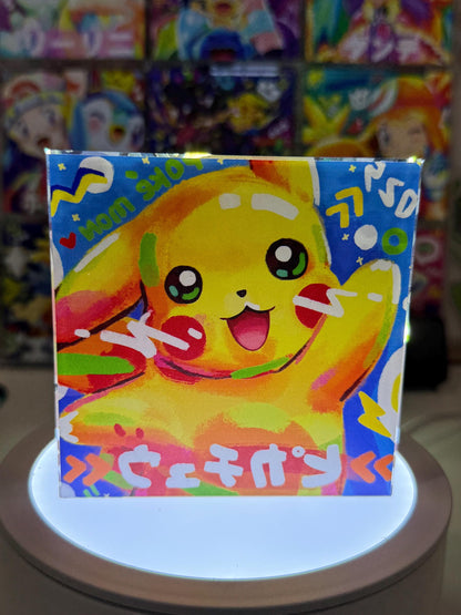 Pikachu CustomMade Pokemon Acrylic Crystal Block-10cm Handcrafted Gift for Collectors TCG PTCG-Pikachu Charizard Original Display Art