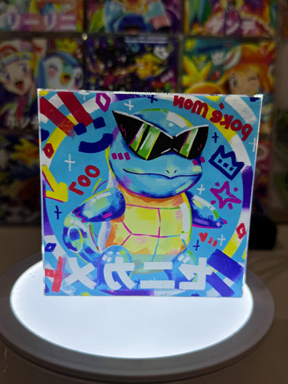 Squirtle CustomMade Pokemon Acrylic Crystal Block-10cm Handcrafted Gift for Collectors TCG PTCG-Pikachu Charizard Original Display Art