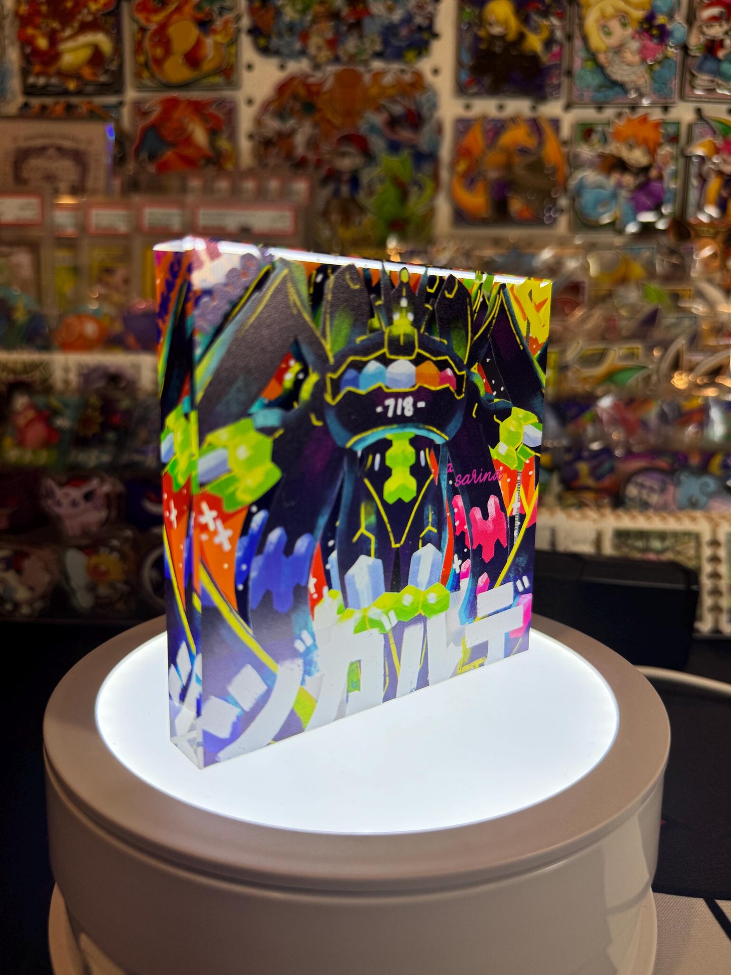 Kiegerd CustomMade Pokemon Crystal Acrylic Block 10x10x1.5cm-Gift For him-Pokemon fan-Pokemon TCG PTCG-Pikachu Charizard Full Art
