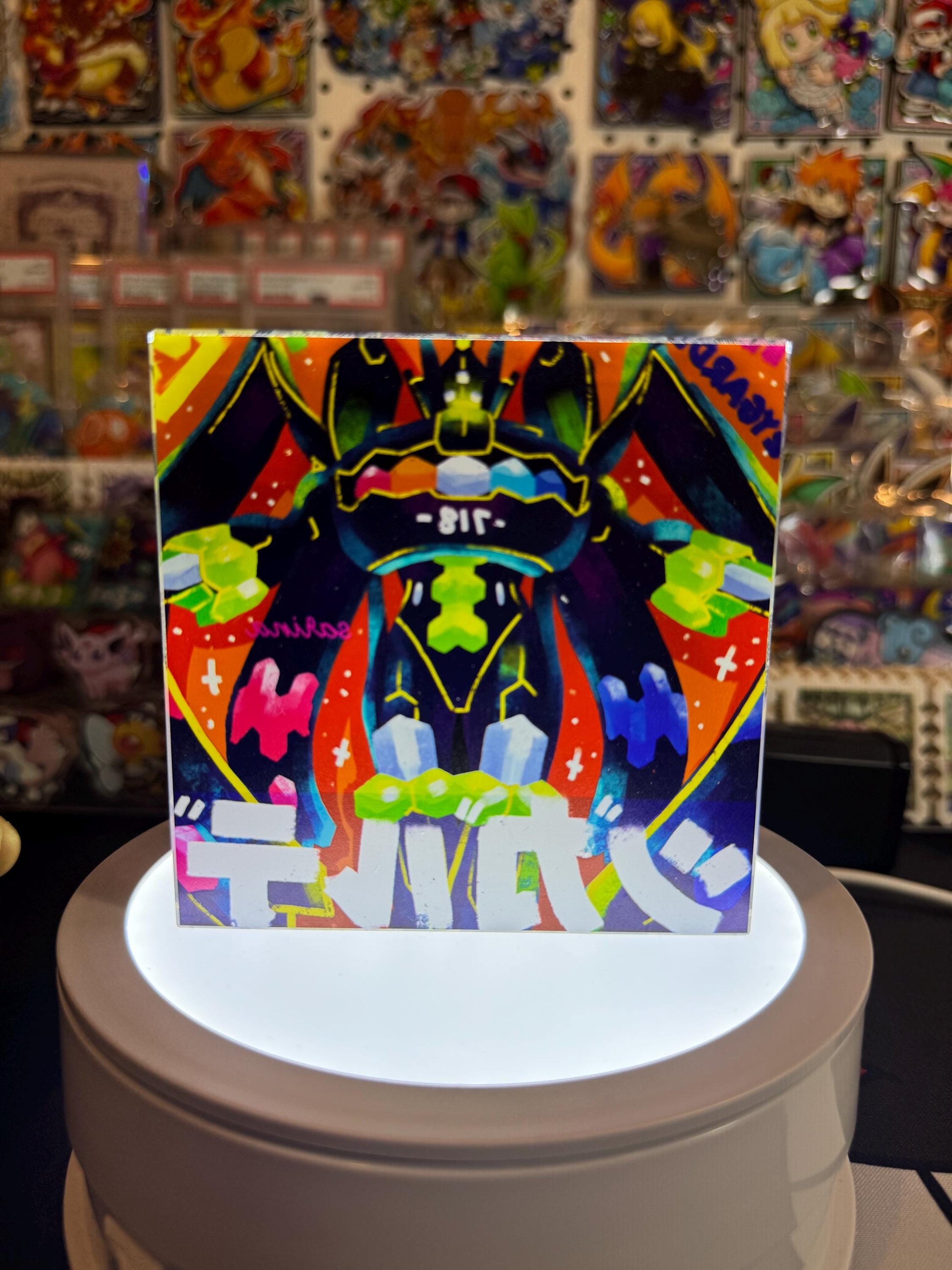 Kiegerd CustomMade Pokemon Crystal Acrylic Block 10x10x1.5cm-Gift For him-Pokemon fan-Pokemon TCG PTCG-Pikachu Charizard Full Art