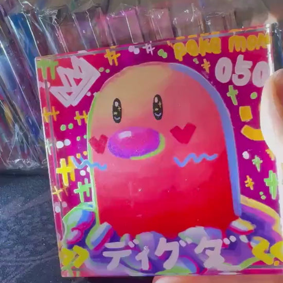 Custom Handmade Pokemon 050 Raikou Decoration Full Art Acrylic Block Charmander Gifts For him - Gifts for her - Gaming Decoration Block