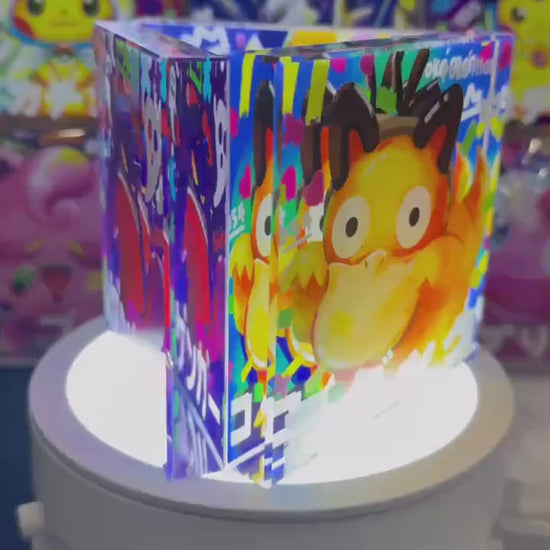 Mystery Random CustomMade Pokemon Crystal Acrylic Block 10x10x1.5cm-Gift For him-Pokemon fan-Pokemon TCG PTCG-Pikachu Charizard Full Art