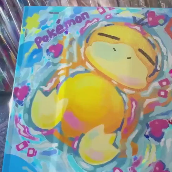 Custom Handmade Pokemon 054 PsyduckDecoration Full Art Acrylic Block Charmander Gifts For him - Gifts for her - Gaming Decoration Block